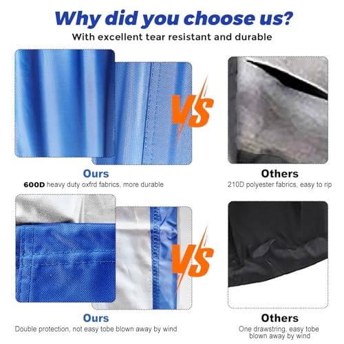 Weddkamsh XR-MGC-PACIFIC BLUE - 9INCH X 18INCH Boat Grill Cover For Magma A10-703 Adventurer Series Cabo Marine Gas Grill thumb #5