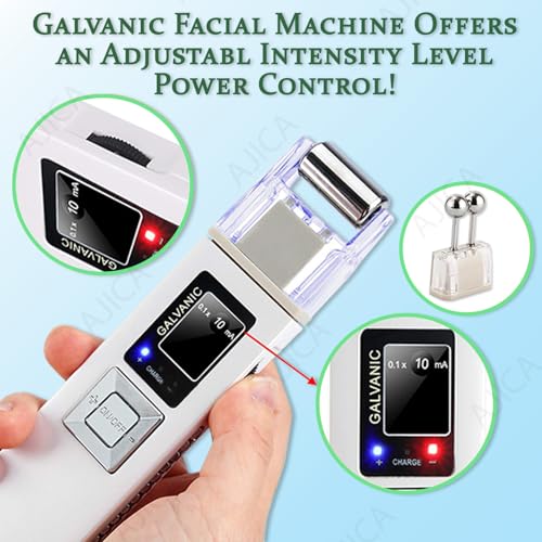 Image of Portable Rechargeable Galvanic Device | Skin Care Reduce Wrinkles Skin Tightening Firming Fine Lines Desincrustation Deep Pore Cleansing Rejuvenation Device
