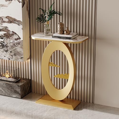 Mesa consola de mármol moderna y elegante para optimizar el espacio de tu entrada o recibidor 2