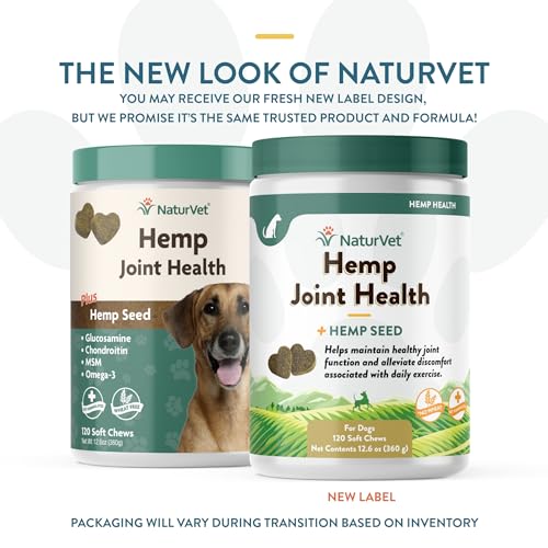 NaturVet – Hemp Joint Health for Dogs - Plus Hemp Seed | Supports Overall Joint Health | Enhanced with Glucosamine, MSM, Chondroitin & Antioxidants | 120 Soft Chews - Image 3