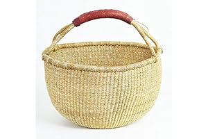 Hands Craft Fair Trade Ghana Bolga African Dye-Free Market Basket