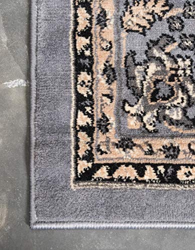 image for Unique Loom Kashan Collection Traditional Floral Overall Pattern with 