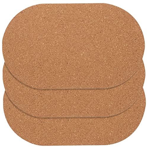 JOINPAYA 3pcs Hamster Running Wheel Cork Pad Skid Cushion Protective Mat for Hamster Supplies Durable and Lightweight Design for Reducing Noise and Floor Scratches