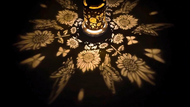 Image of Solar Outdoor Lanterns, Butterflies Garden Decor LED Light Hanging Waterproof Solar Metal Lantern Gifts for Women Mon Grandma Sunflower Solar Lights Outdoor Decoration for Yard