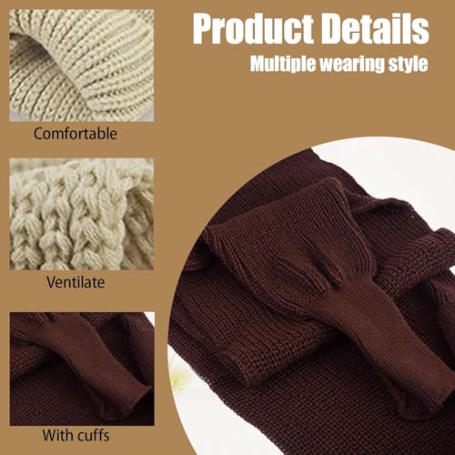 Scarf with Sleeves for Women, 2024 Trend Sweater Scarf with Sleeves, Multifunctional Cozy Scarf Crochet Wrap3