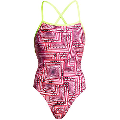 Funkita Badeanzug Damen Swim Spin offenem Rücken chlorresistent, Damen Größen:38