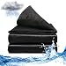Produktbild HLEF Schutzplane Schwarz, Plane Groß Gewebeplane Abdeckplane Wasserdicht Holzabdeckplane PE mit Ösen für Gartenmöbel Grill Auto Pool Trampolin, Reißfest 120g/m² 11mil,6X10m/20x33ft