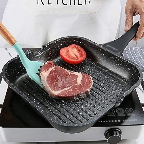 Küchenutensilien-Set Pfannenwender Silikon-Küchenwerkzeug-Set Kochutensilien-Set Pfannenwender Schaufel Suppenlöffel mit Holzgriff Spezielles hitzebeständiges Design