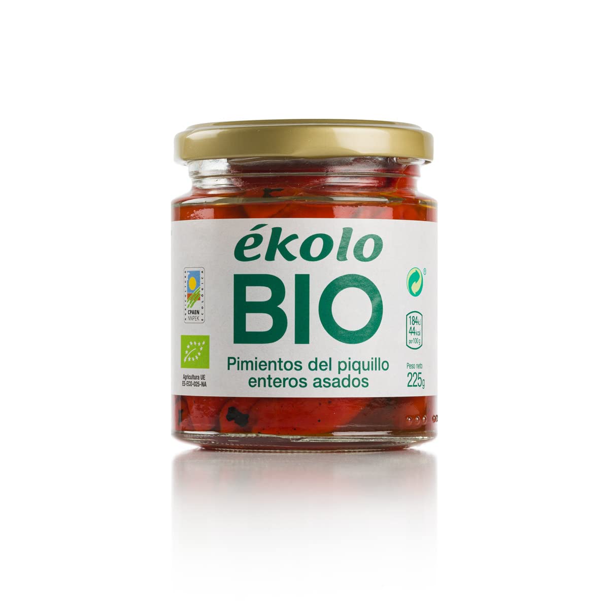 Ekolo Pimiento Del Piquillo Extra Entero Bio, 6 Tarros, 225g 1350g