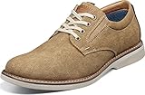 Nunn Bush Men's Otto Canvas Plain Toe Oxford Lace Up, Khaki, 10.5 Wide