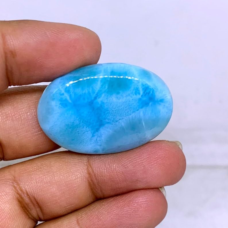 Larimar cabochon de qualité supérieure 34mm gemme naturelle brute