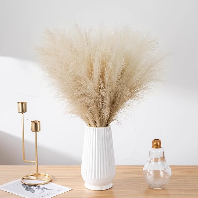 Pampas Grass grande 5/10pcs flores artificiales para decoración miniatura 5