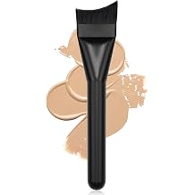 Crescent-shaped foundation brush, Korean Makeup Brush Spatula Facial Brush For Liquid Foundation,Premium Face Makeup Brush for Blending Cream Black