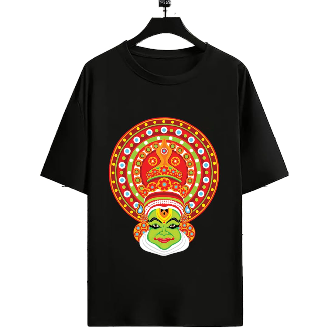 95miles Kathakali Printed Tshirt Cotton Round Regular Fit Classic Tshirt-picture-21