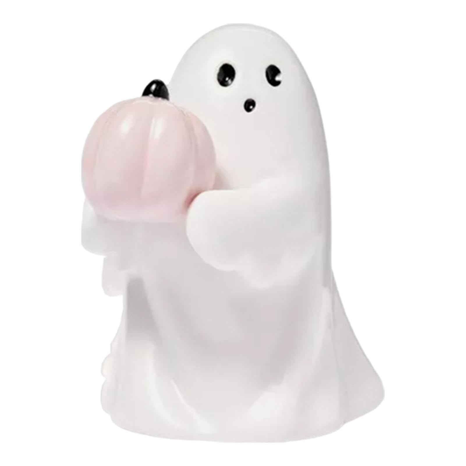 Qikam Cute Ghost Decor | Ghost Ornaments and Figurines With Love, Pumpkin, Bat - Halloween Home Decor