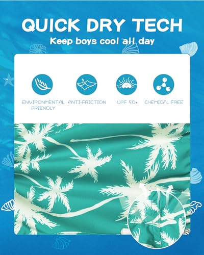 Image of SURF CUZ Boys Swim Trunks Toddler Swim Shorts UPF 50+ Bathing Suit for Boy Swimsuit Quick Dry Mesh Beach Boardshorts Swimwear