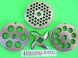 #5 SET (3) plates and (1) knife for Chefs Choice meat grinder food chopper for Kitchenaid mixer