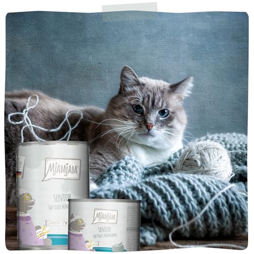 MjAMjAM - Premium Nassfutter für Katzen - Quetschie - Senior - saftiges Hühnchen, 12er Pack (12x125g), getreidefrei 6