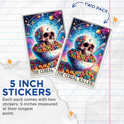 Sticker carte tarot Cereal Killer imperméable pour réparer et décorer - 4
