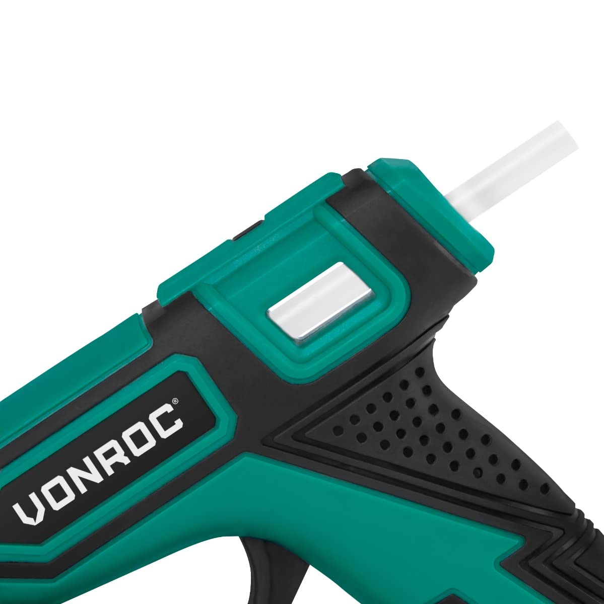 VONROC Pistola de pegamento inalámbrica de 4 V - 1,5 Ah - Incluye 80 barras de pegamento de 7 x 100 mm de diámetro