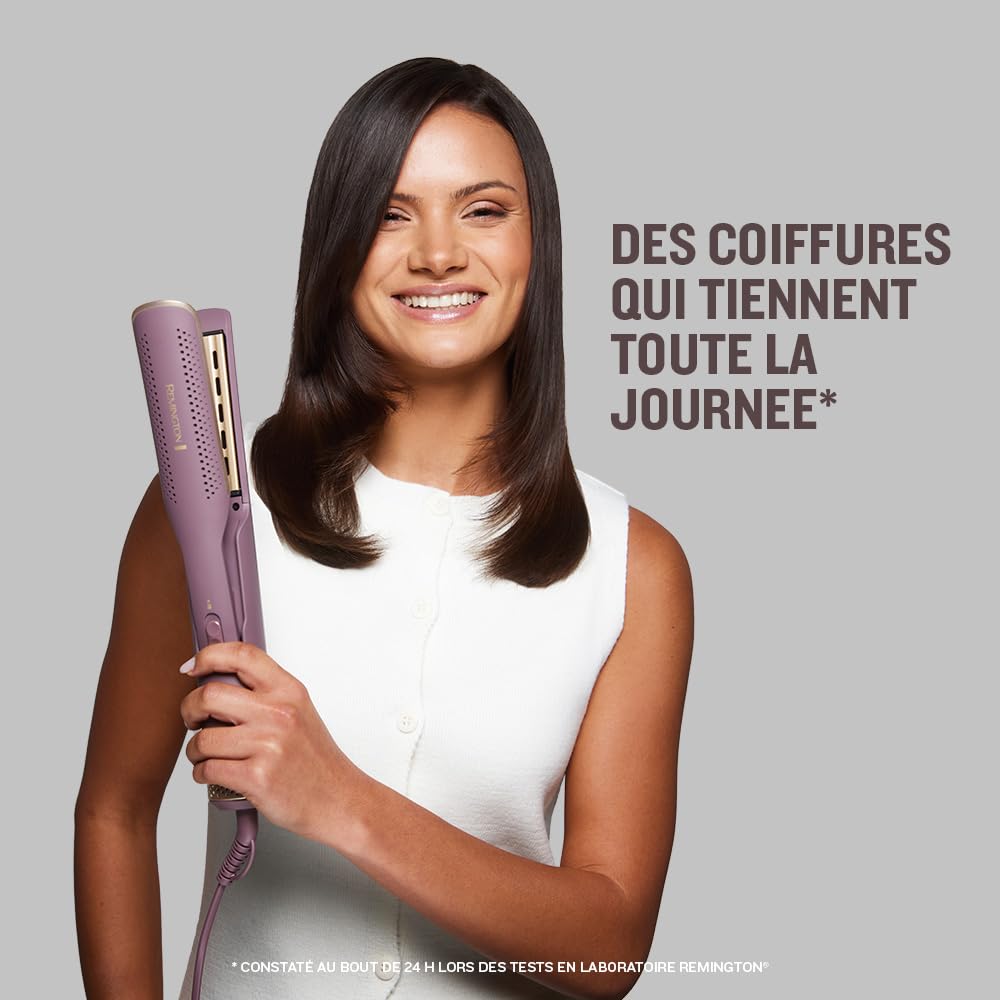 Remington AIRvive Lisseur cheveux [2 en 1: cheveux secs ou humides] Technologie Ionic Air: résultats rapides en douceur (micro-revitalisants anti-frisottis thermoréactifs, écran LED, céramique) AS8930