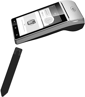 BoxWave Stylus Pouch Compatible with Newland N510 - Stylus PortaPouch, Stylus Holder Carrier Portable Self-Adhesive - Jet Black