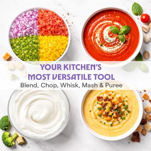 Image of Borosil SmartBlend Hand Blender with Chopper & Whisker | 750ml Beaker & 500ml Chopper | BIS Approved Made in India | Variable Speed Control | SS 301 Blade & Detachable Blending Rod | 2 Years Warranty