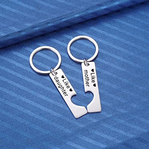 Mother Daughter Keychain, Mothers Day Gift for Mom from Daughters, Birthday Present for Daughter3
