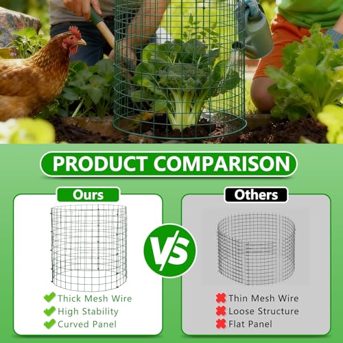 8 Pack 12x14 Inch Plant Protector Cages, Wire Garden Cages for Animals by Bigwish - Used condition - Image 7
