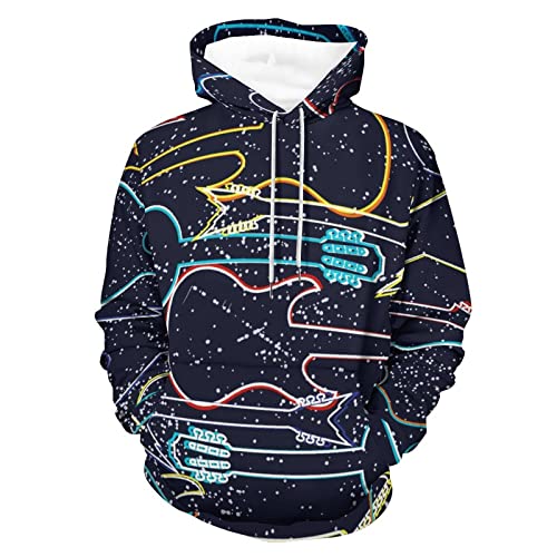 Sweatshirt guitare pour vos soirées musique, pull à capuche unisexe UMENG confortable