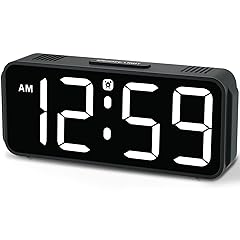 Peakeep Small Digital Alarm Clock Plug in for Bedrooms Bedside, Tiny Electric Clock Large Big item