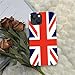 WANKBLC Compatible with iPhone 13 14 Matte Case, British Flag Pattern for Girl Full Body Design Soft Silicone Drop Shock Scratch Protection