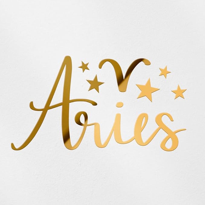 Decal Stickers of Aries (Metallic Gold) (Set of 2) Premium Waterproof Vinyl Decal Stickers for Laptop Smartphone Car Dirt Bike Wall Room Mason Jar Bathtub Door Skateboard - BICVER1g92512GOW19Y24