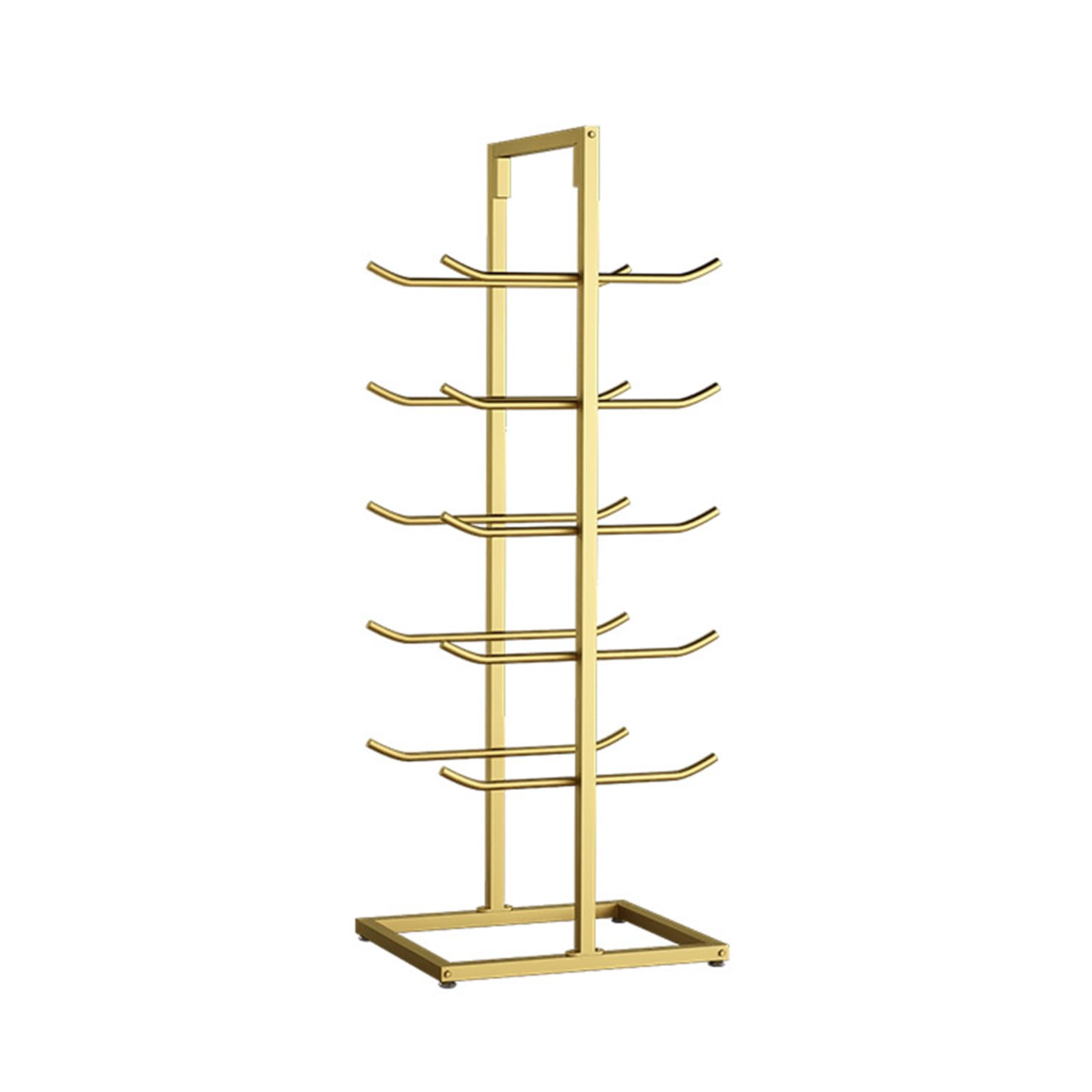 Scaffale portaoggetti per tappetino da yoga a 5 ripiani, di grande capacità, può contenere 5-20 tappetini in schiuma metallica per casa, palestra/sala yoga, design resistente da pavimento