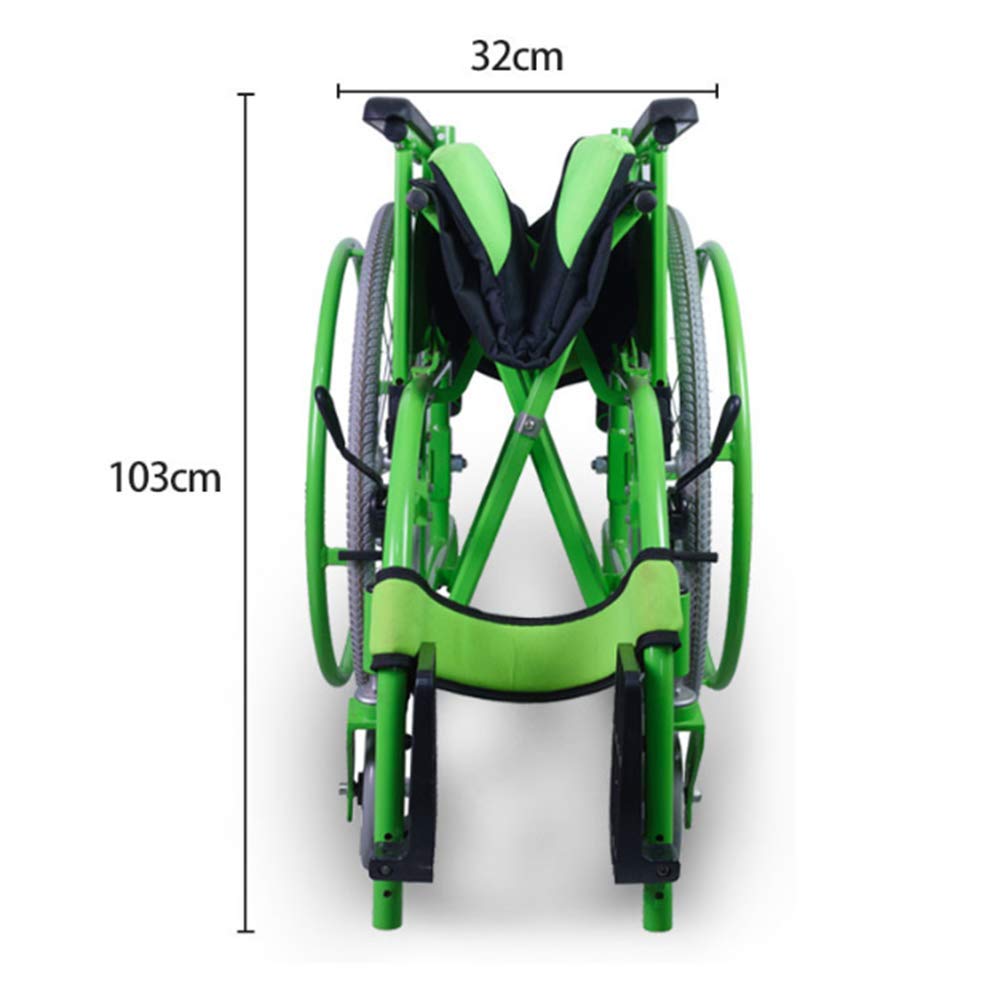 Wheelchair, Silla de Ruedas Manual Plegable Ligera de aleación de magnesio Multifuncional, Conveniente para Personas con discapacidades para Llevar una Silla de Ruedas Plegable Ultraligera