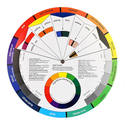 Roue de tatouage colorée Exceart guide de mélange papier pour microblading et maquillage