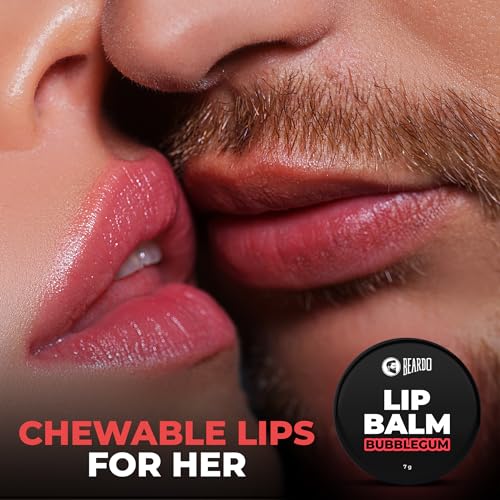 Image of BEARDO Whisky Smoke & Bubblegum Lip Balm Set (4g & 7g) | Moisturizing Lip Care for Men & Women | Long-Lasting Protection | Ideal for Dry, Chapped Lips | All-Day Comfort