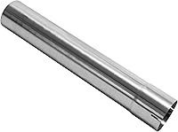 ZJXDZY 3" T304 Stainless Steel Exhaust Pipe - Flared Slotted End, Polished Finish, 17.3" OD-to-ID Adapter for Car Truck Exhaust