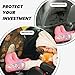 XBubupX Cute Ghost Black Cat In Bathtub Car Seat Back Kick Protectors,2 Pack Kick Mats With Storage Pockets For Vehicles To Protect From Dirt Mud Scratches