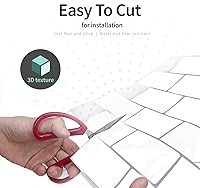 Vista 8 de 10 hojas adhesivas para baldosas, pegar y despegar para salpicaduras 12"x12