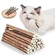 OSDUE 32 Stück Katzenminze Sticks, Matatabi-Kausticks, Katzenminze Spielzeug Katzen Kauhölzer Sticks für Katzen Zahnpflege & Gegen Mundgeruch Natürlich Sicher Katzensticks Kausticks Set