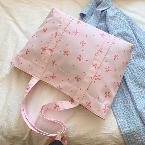 Women Cotton Padded Pattern Shoulder Bag with Large Capacity Commuting Tote Bag Chic Hobo Bag for Shopping Work2