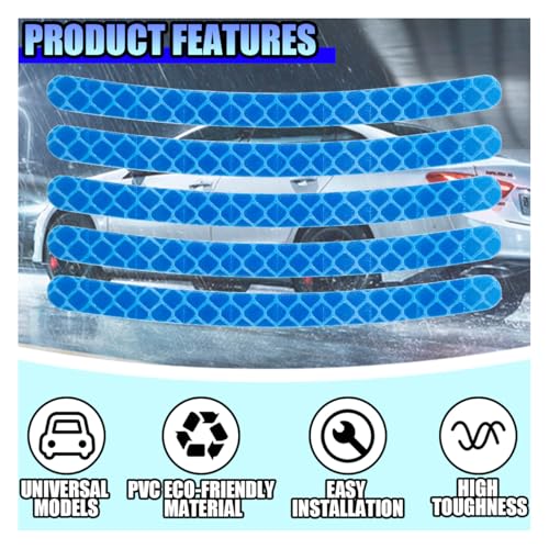 ZIMISI 20PCS Car Wheel Stripe Reflective Stickers, Anti-Scratch Rim Decals for Vehicles, Night Safety Warning Tape Decal, Car Wheel Decorative Stripe Stickers for Motorcycles, Bicycles (Sky Blue)