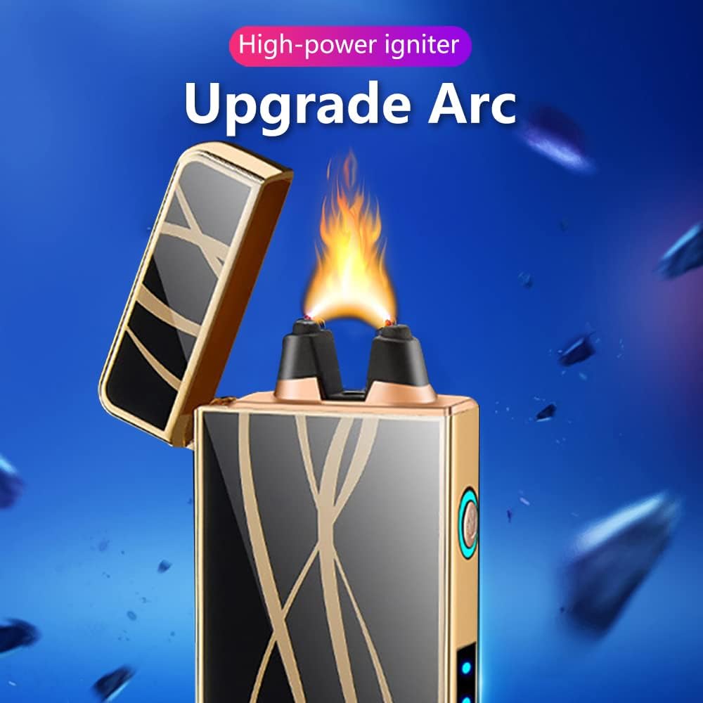 SKRFIRE Flameless Electric USB Rechargeable Windproof Plasma Lighter - Portable Fashion Outdoor for Camping, Hiking(Thread)