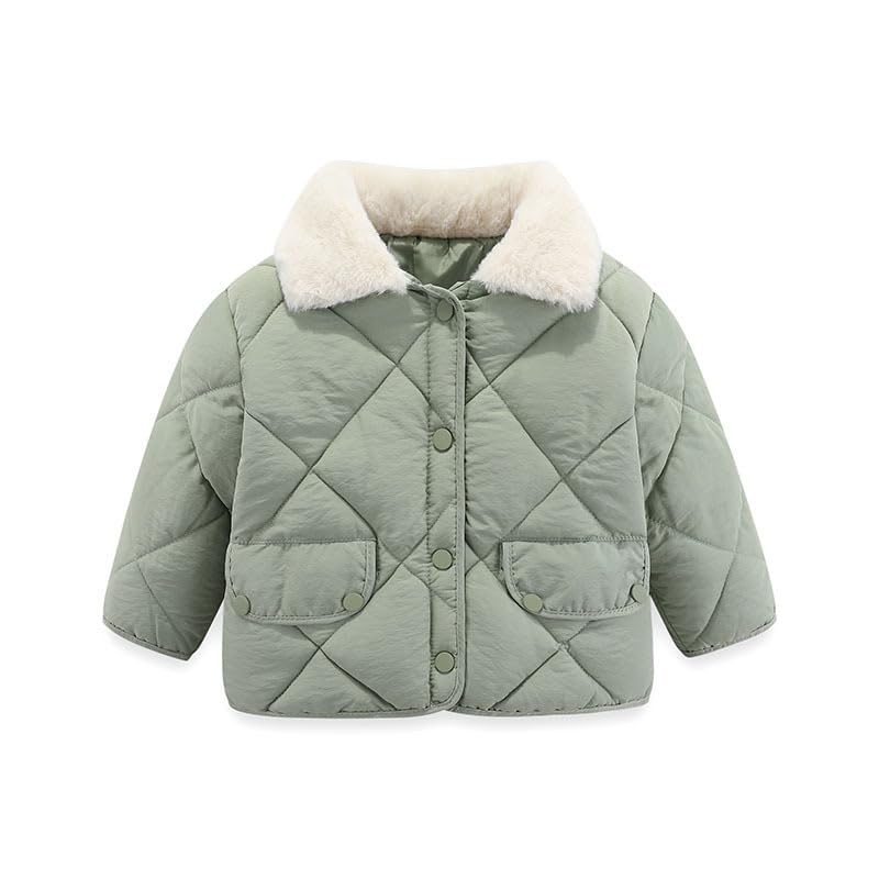 Toddlers and Girls' Boys' Heavyweight Puffer Jacket Winter Coats Diamond Check Design 2-6 Years