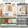 Rotating Grain Dispenser - 6 Compartment Transparent Countertop Container For Rice, Beans, Small Grains, 13 Lb Capacity