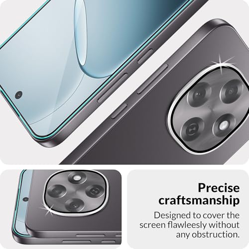 Image of ArmourPro Edge to Edge Tempered Glass for Oppo F31 Pro with Silver Camera Ring Guard, 9H Screen Protector, Anti-Scratch, Anti-Fingerprint, Bubble-Free Installation Kit