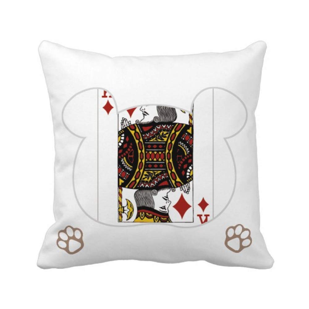Housse de coussin carrée motif ours pour un salon ambiance chalet cosy