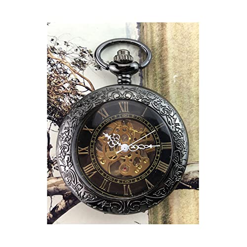 Reloj de bolsillo antiguo para hombre con esfera de números romanos 7