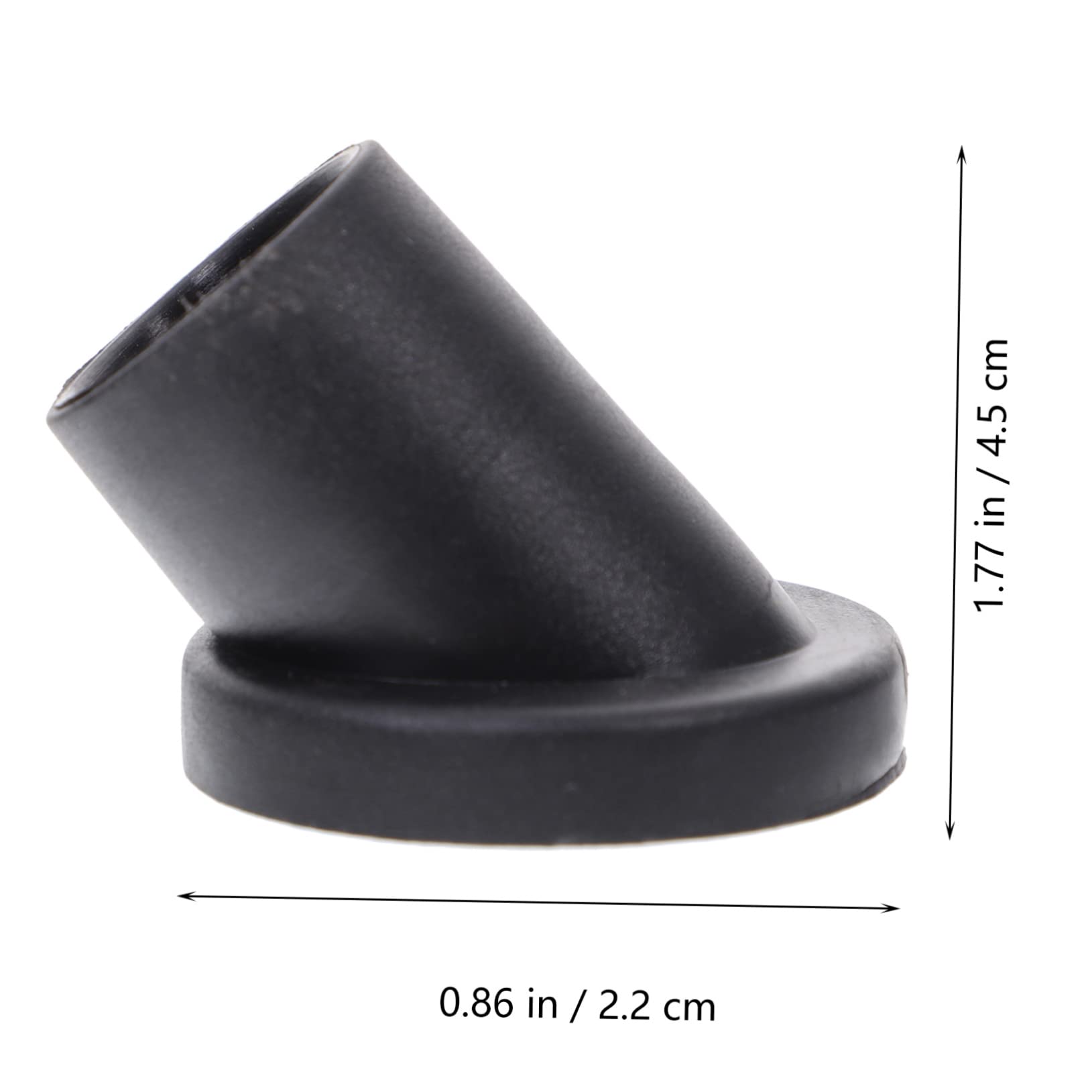 Stuhlbeinschoner 20 Stück mit Geneigtem Design aus Schwarzem PVC